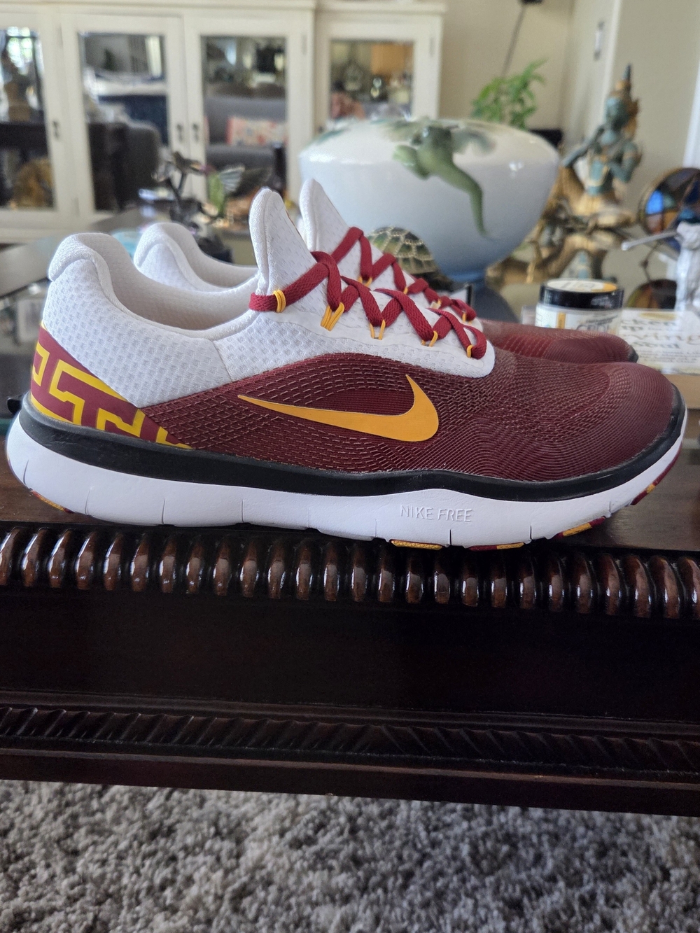 Nike Free Trainer V7 USC Trogans  Men's Maroon and Gold Running Shoes